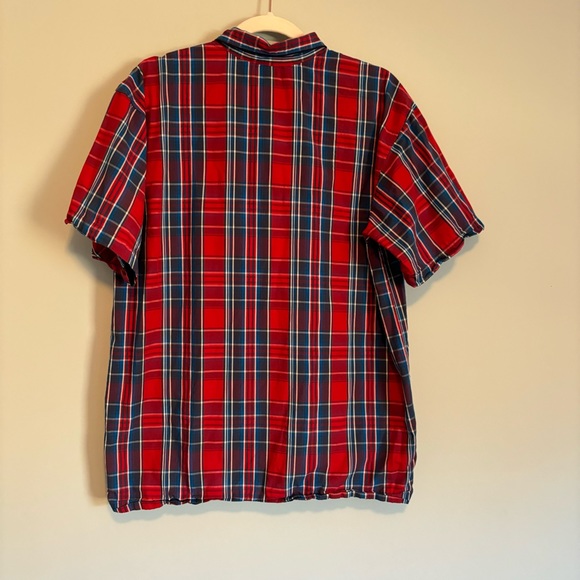 Polo Ralph Lauren Shirt Mens Blue Red Plaid Short Sleeve Button Down Sz Medium - Picture 5 of 5